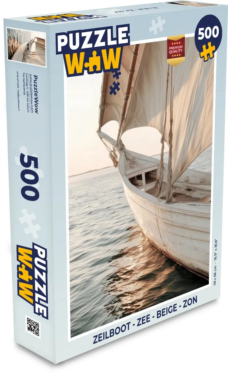 PuzzleWow Zeilboot Legpuzzel 500 Stuks