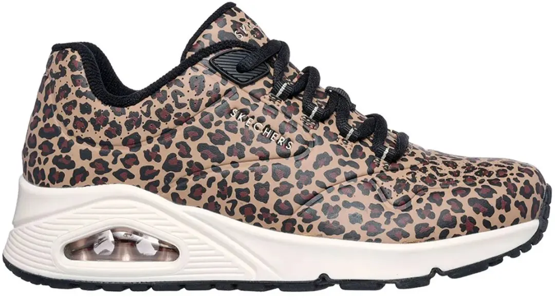 Skechers Uno Kat-Neato Sneakers Dames - 37 - Bruin/Zwart/Wit