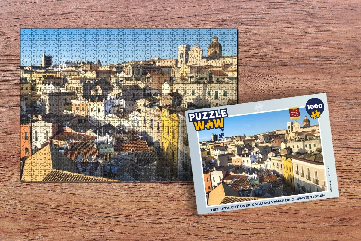 PuzzleWow Legpuzzel Cagliari Olifantentoren 1000 Stuks - Multicolor
