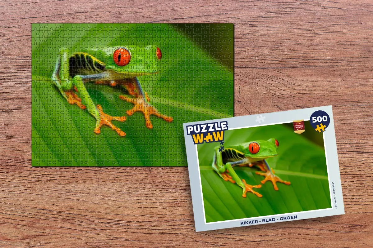 PuzzleWow Kikker Legpuzzel 500 Stuks - Multicolor