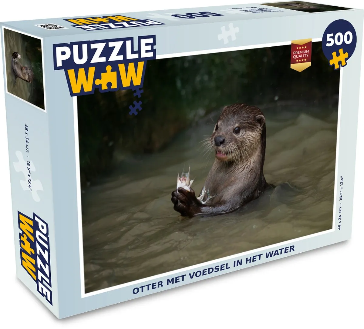 PuzzleWow Otter Legpuzzel 500 Stuks - Multicolor