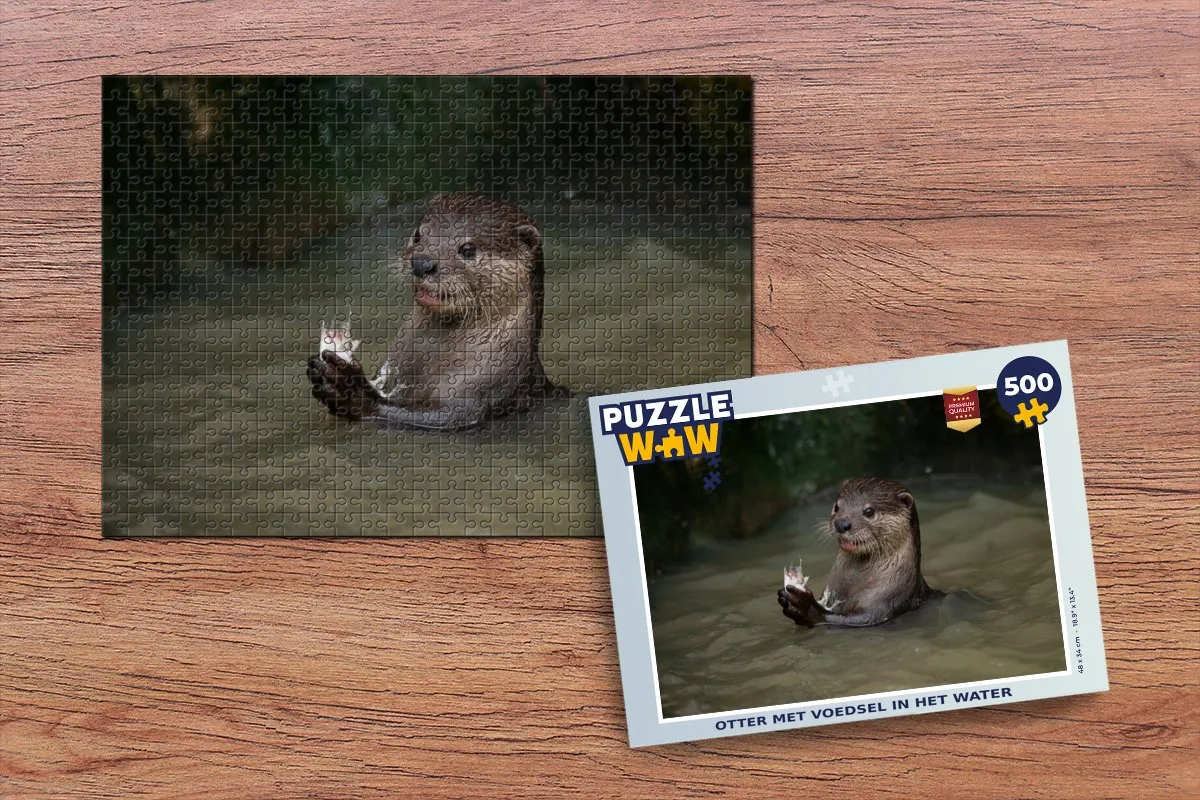 PuzzleWow Otter Legpuzzel 500 Stuks - Multicolor