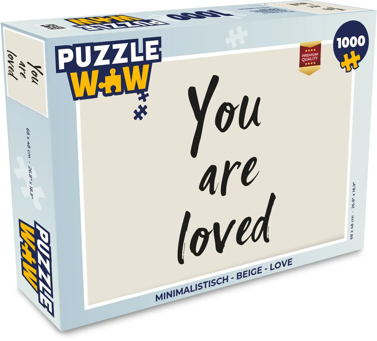 PuzzleWow Love Legpuzzel 1000 Stuks - Beige