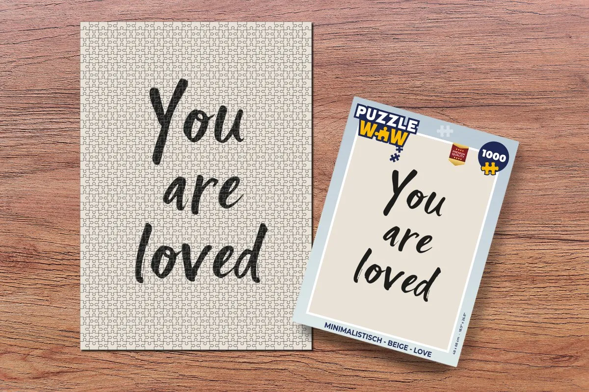 PuzzleWow Love Legpuzzel 1000 Stuks - Beige