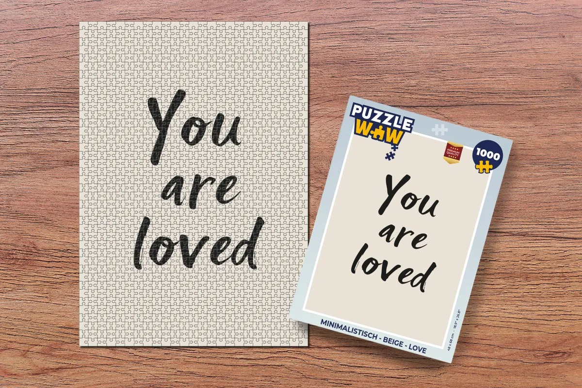 PuzzleWow Love Legpuzzel 1000 Stuks - Beige