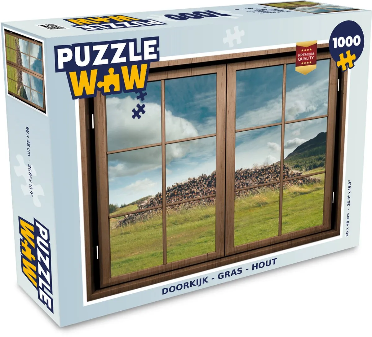 PuzzleWow Doorkijk Gras Legpuzzel 1000 Stuks