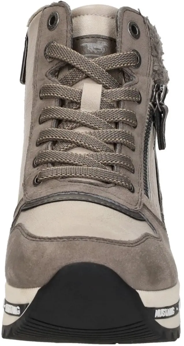 Mustang Sneakers Hoog - Taupe - Maat 38 - afbeelding 3 van 6