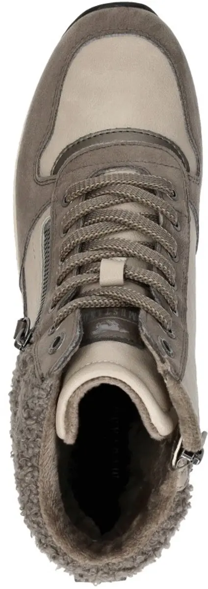 Mustang Sneakers Hoog - Taupe - Maat 38 - afbeelding 5 van 6