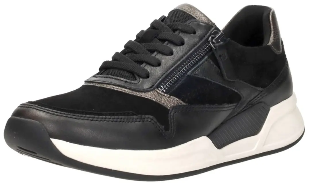 Gabor Rollingsoft Sneakers 108246 - Zwart Suede