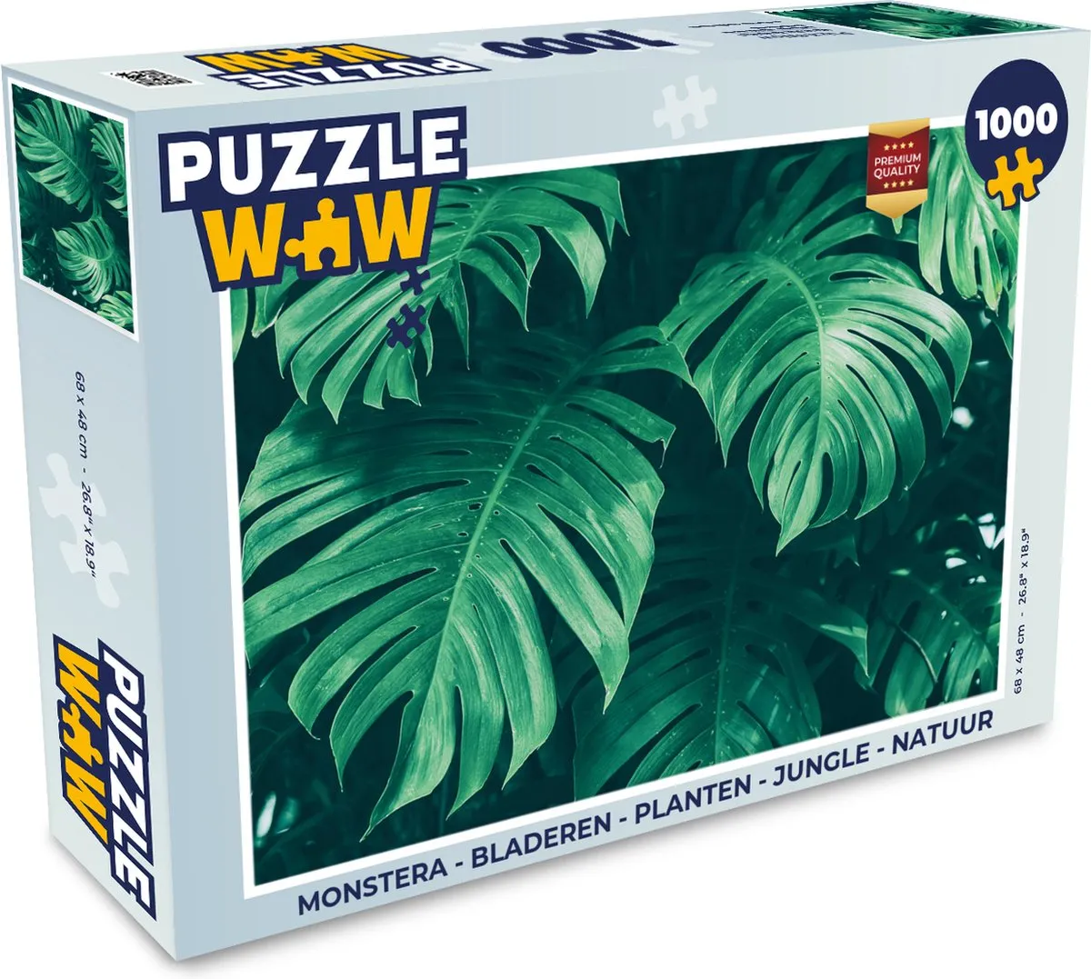 PuzzleWow Monstera Legpuzzel 1000 Stuks - Multicolor