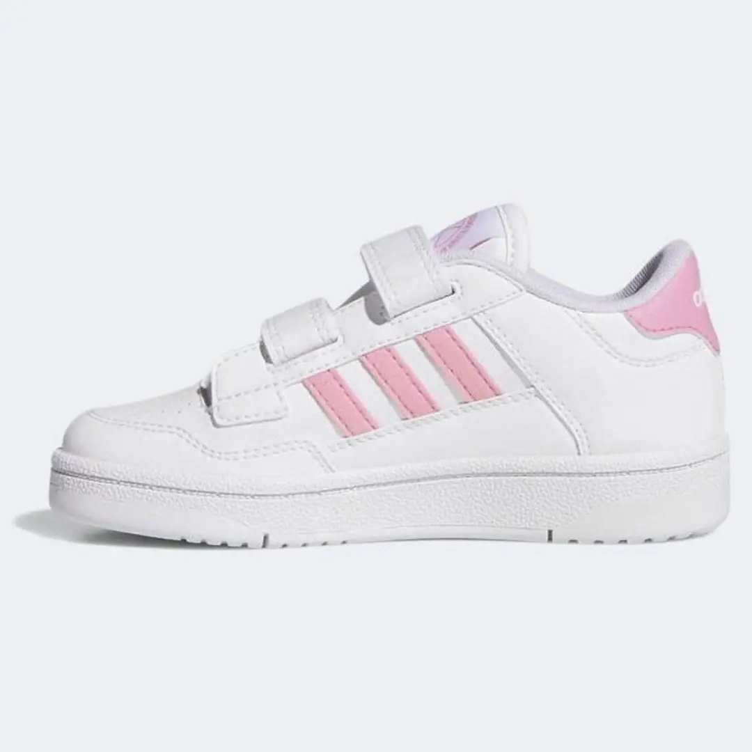 Adidas Rapid Court Low Sneakers Junior 32 - Wit Roze - afbeelding 2 van 6