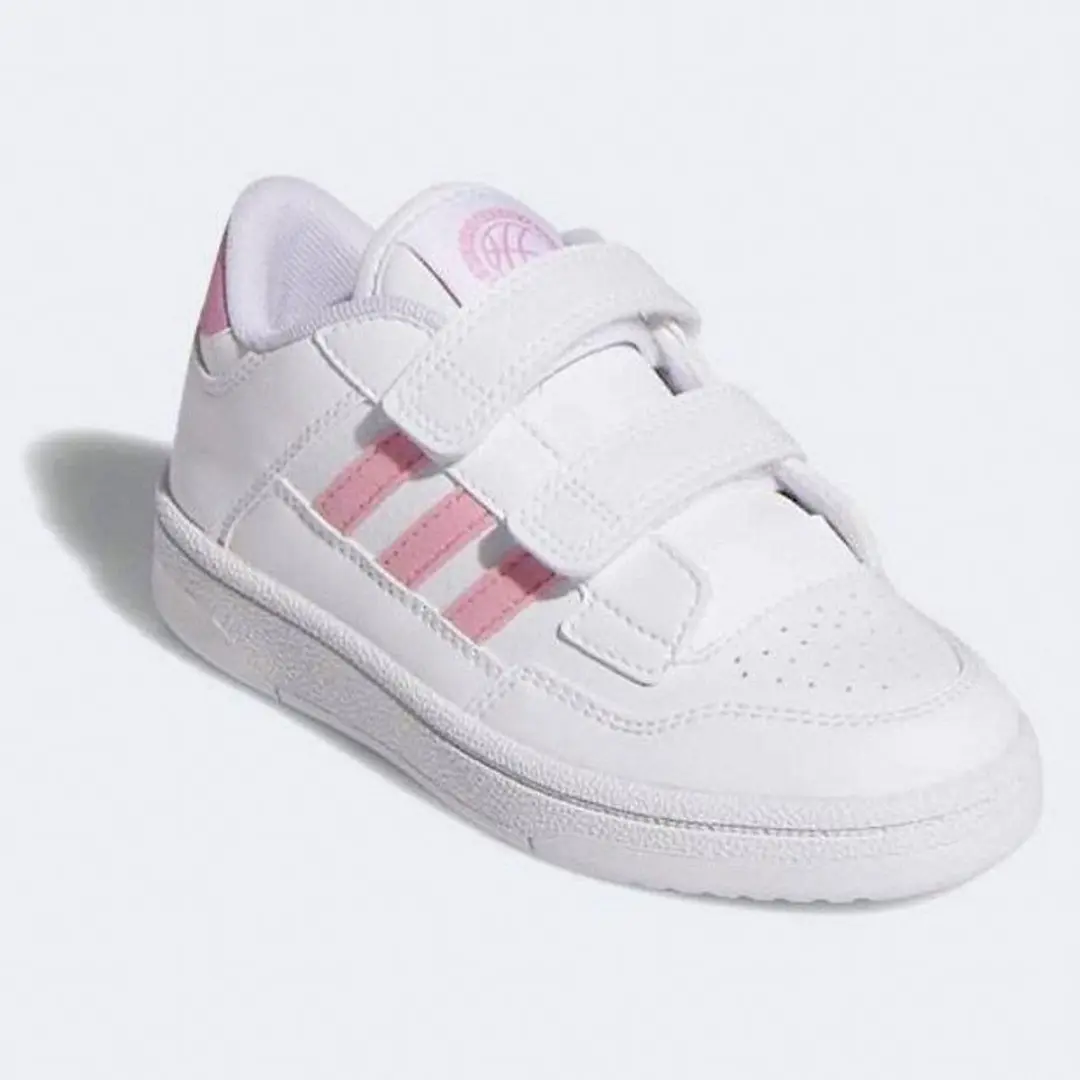 Adidas Rapid Court Low Sneakers Junior 32 - Wit Roze - afbeelding 6 van 6