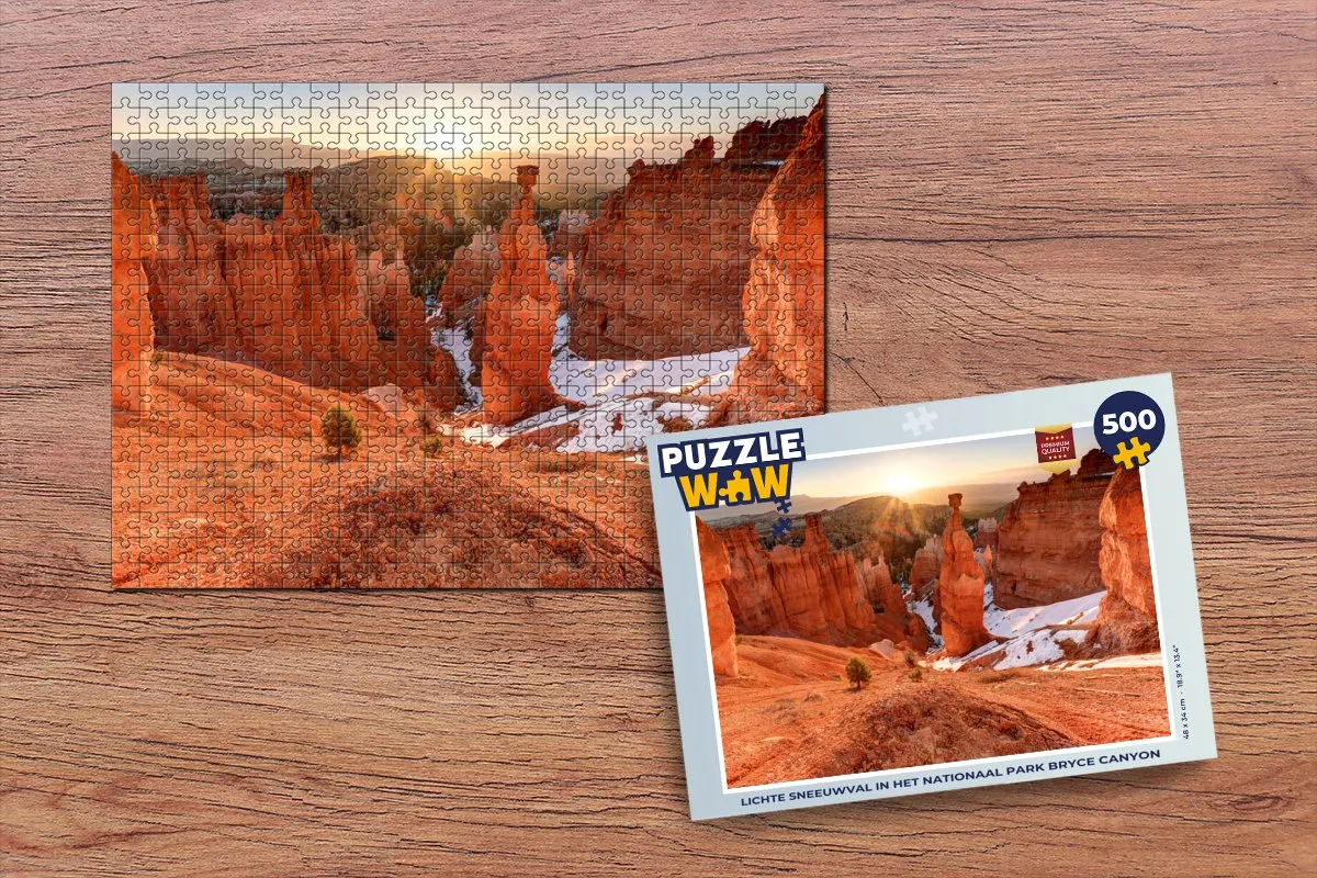 PuzzleWow Bryce Canyon Legpuzzel 500 Stuks - Multicolor