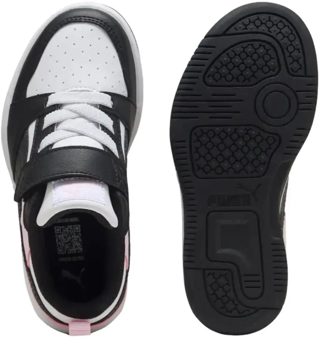 PUMA Mid Rebound V6 Lo AC+ Inf Kinderschoenen - 26 - Wit/Zwart/Rosa - afbeelding 5 van 6