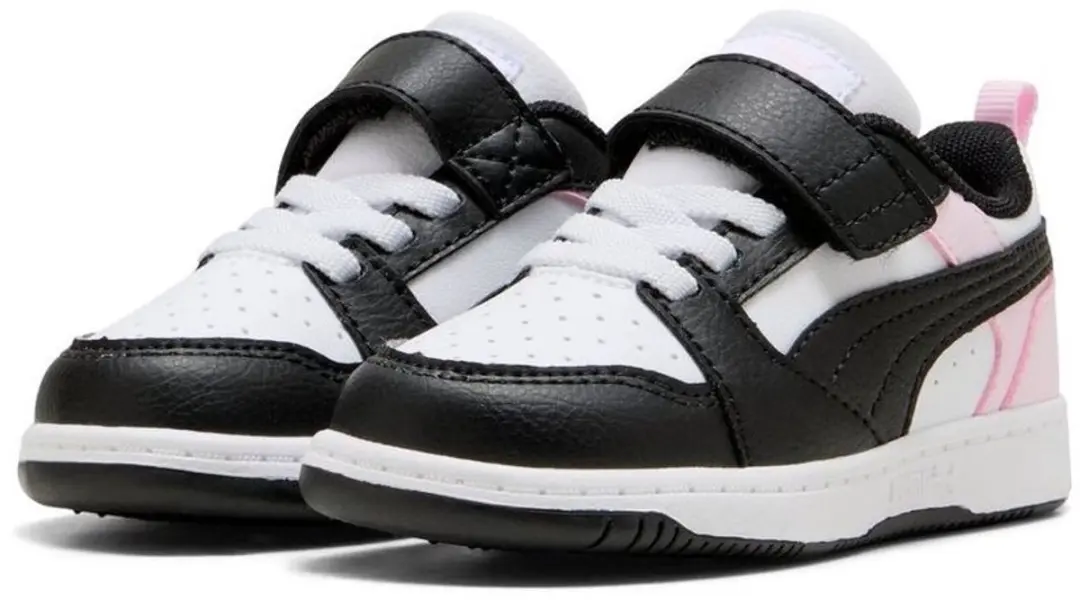 PUMA Mid Rebound V6 Lo AC+ Inf Kinderschoenen - 26 - Wit/Zwart/Rosa - afbeelding 2 van 6