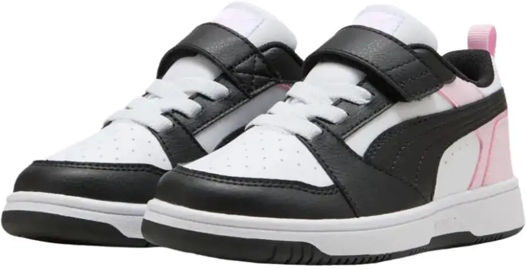 PUMA Mid Rebound V6 Lo AC+ Inf Kinderschoenen - 26 - Wit/Zwart/Rosa - afbeelding 4 van 6