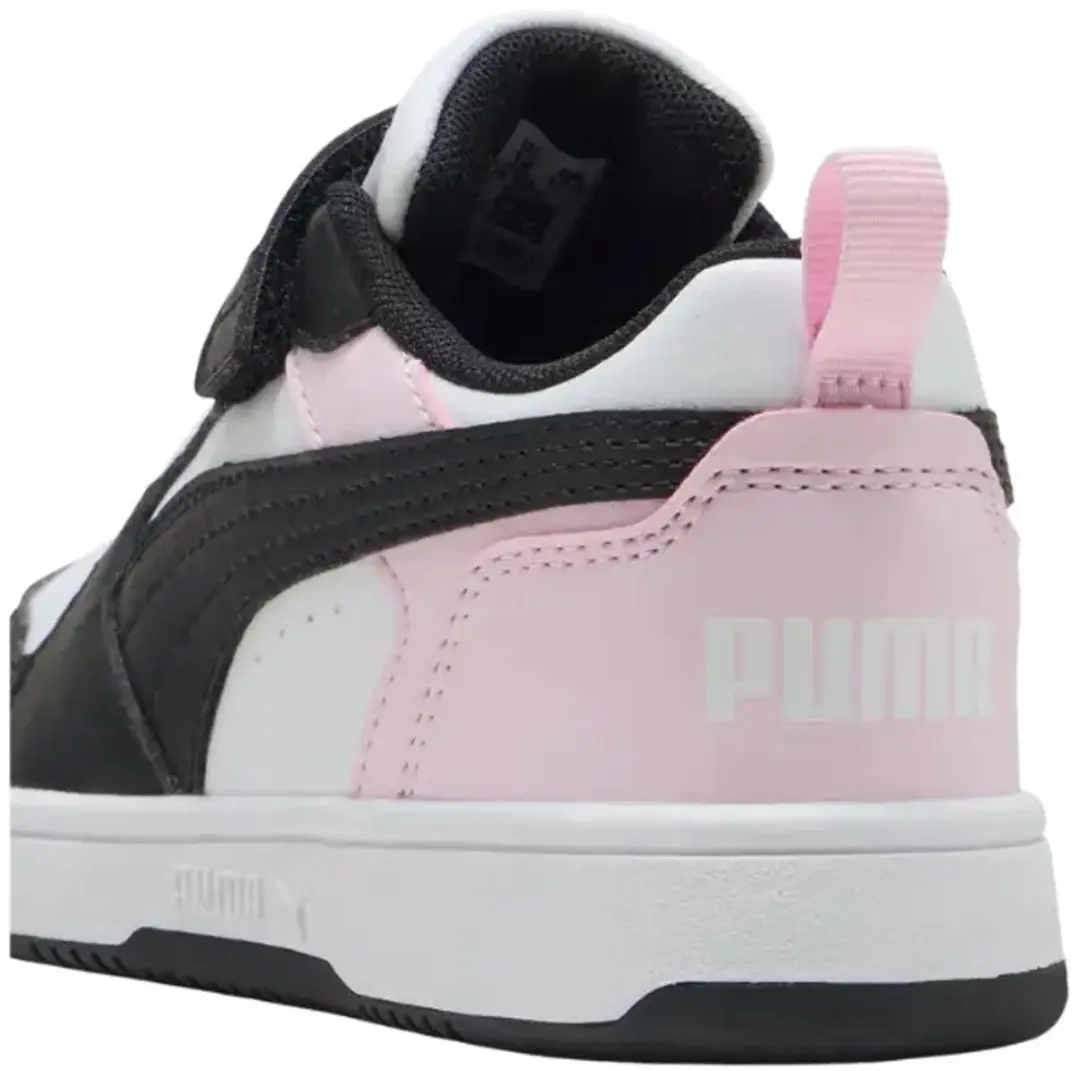 PUMA Mid Rebound V6 Lo AC+ Inf Kinderschoenen - 26 - Wit/Zwart/Rosa - afbeelding 6 van 6