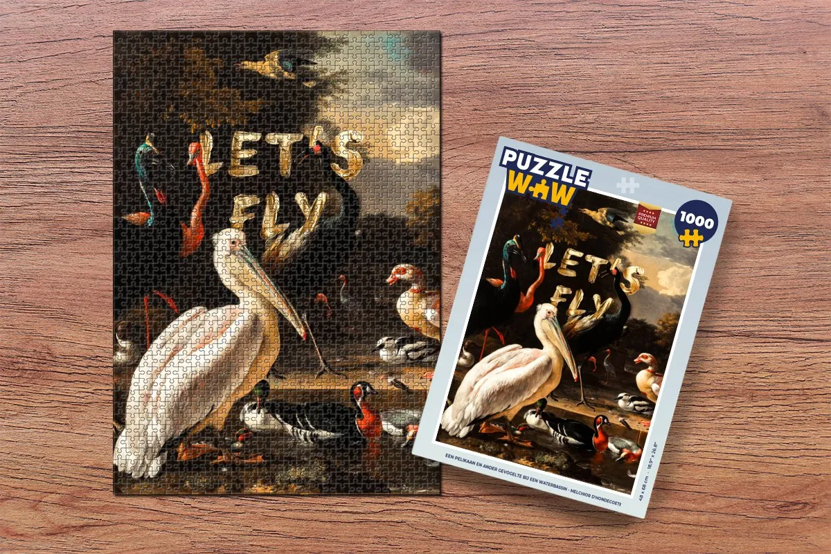 PuzzleWow Legpuzzel Melchior d'Hondecoeter 1000 Stuks - Multicolor
