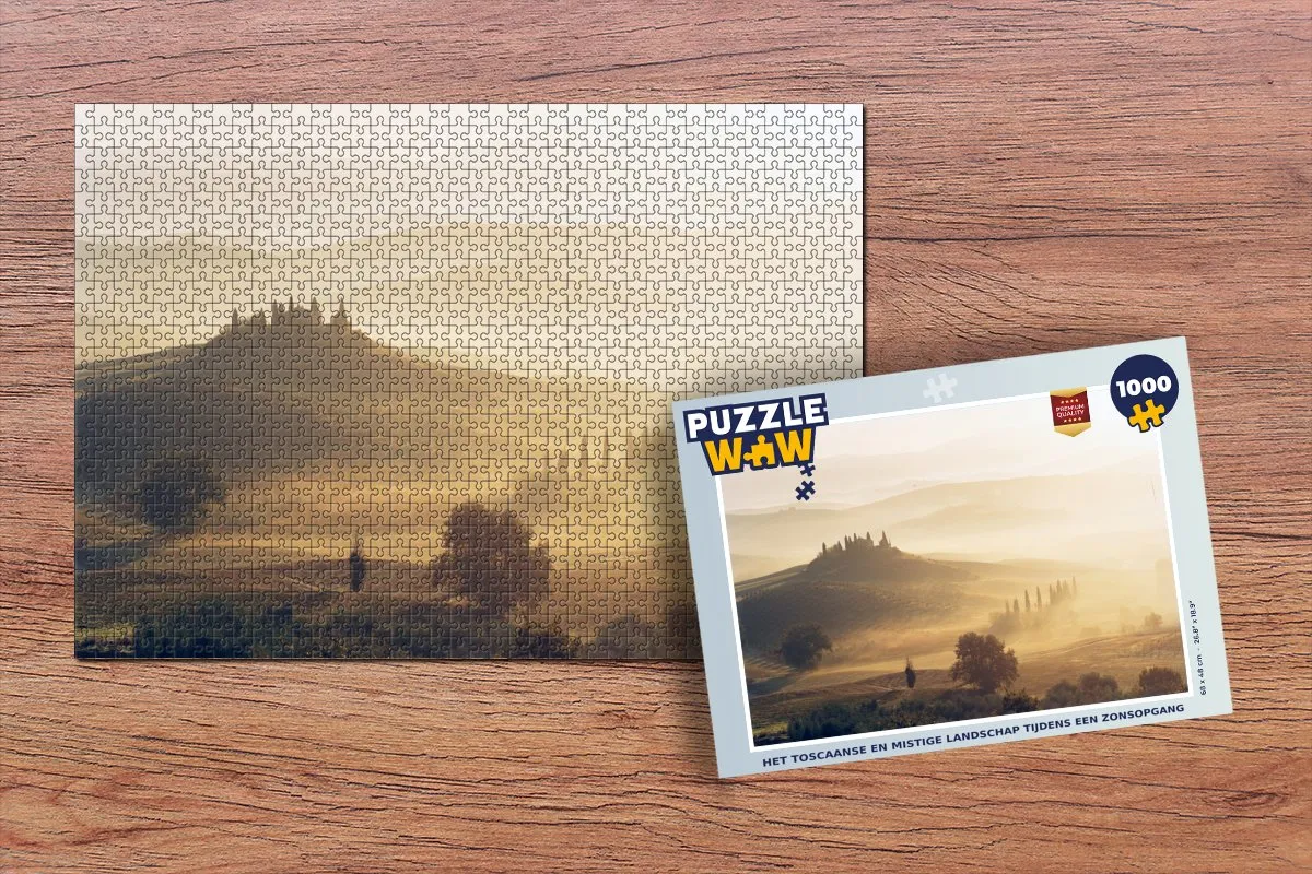 PuzzleWow Toscane Legpuzzel 1000 Stuks - Multicolor