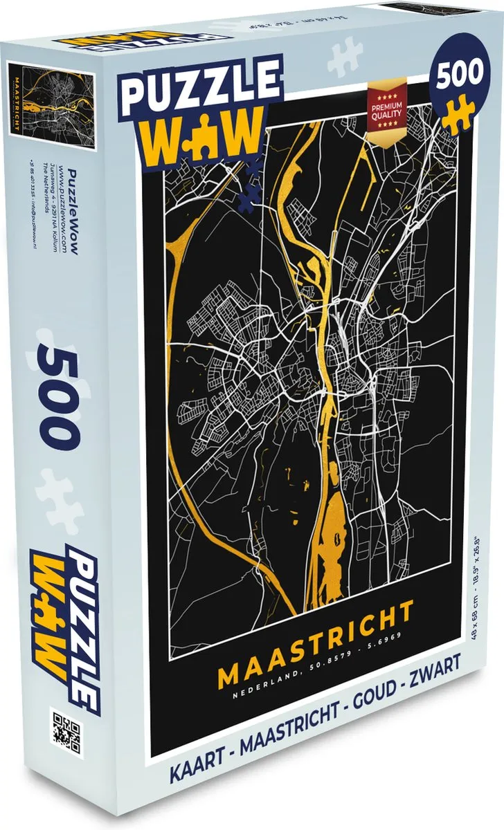 PuzzleWow Maastricht Legpuzzel 500 Stuks - Multicolor
