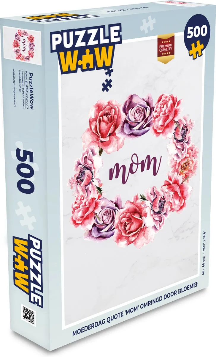 PuzzleWow Quotes Mom Legpuzzel 500 Stuks