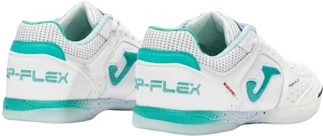 Joma Top Flex Sportschoenen Indoor - Wit/Turquoise - afbeelding 2 van 6