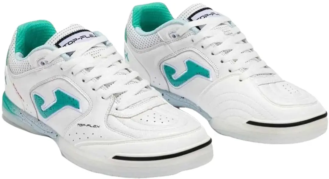 Joma Top Flex Sportschoenen Indoor - Wit/Turquoise - afbeelding 3 van 6