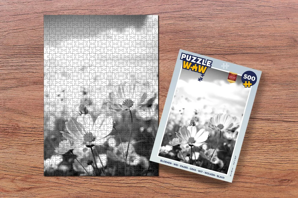 PuzzleWow Bloemen Wei Legpuzzel 500 Stuks - Multicolor