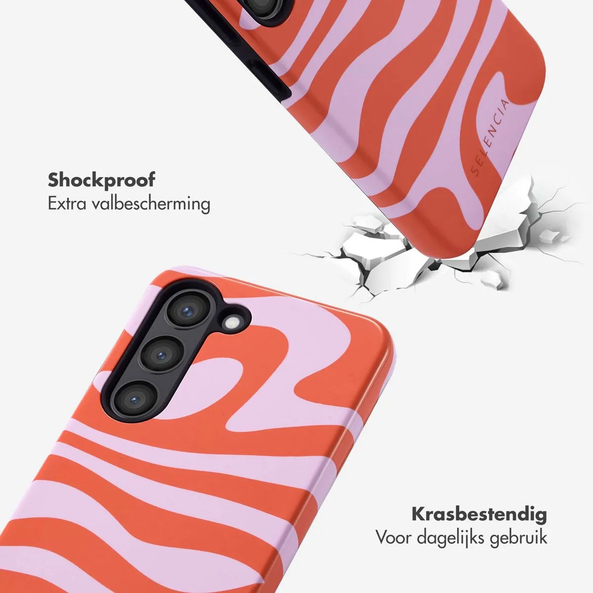 Selencia Hoesje Samsung Galaxy S23 Dream Swirl Pink