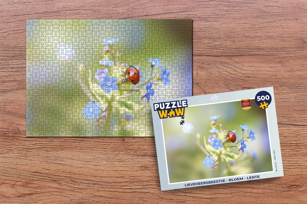 PuzzleWow Lieveheersbeestje Legpuzzel 500 Stuks - Multicolor