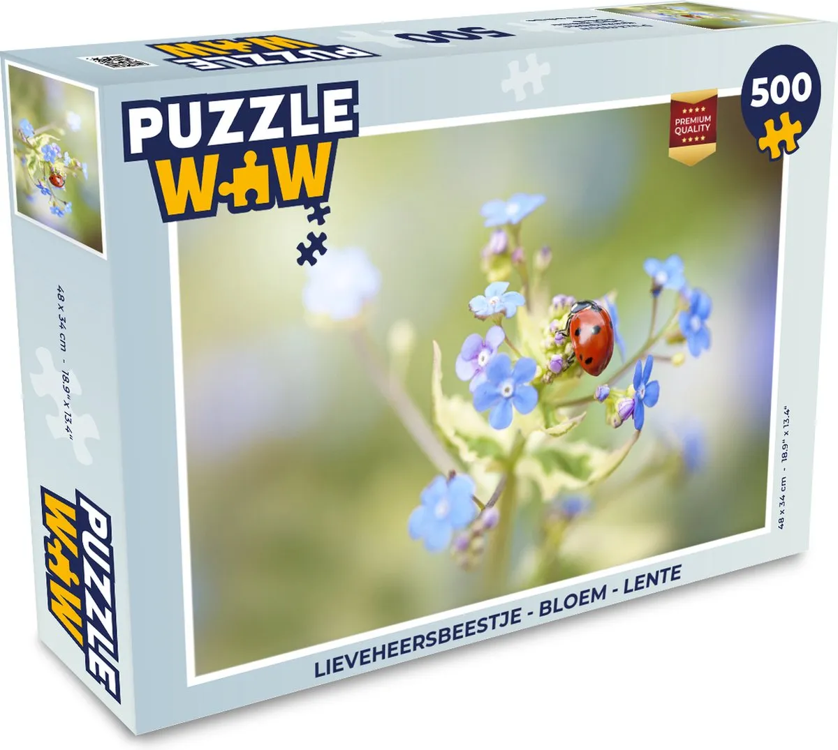 PuzzleWow Lieveheersbeestje Legpuzzel 500 Stuks - Multicolor