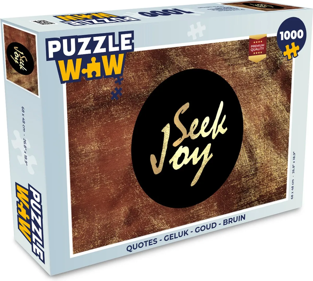 PuzzleWow Quotes Geluk Legpuzzel 1000 Stuks