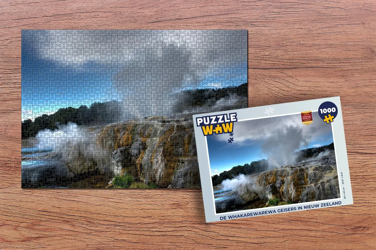 PuzzleWow De Whakarewarewa Geisers Legpuzzel 1000 Stuks - Multicolor