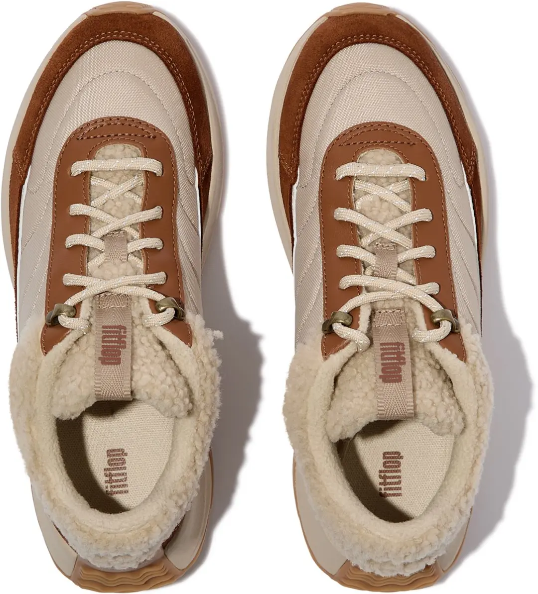 FitFlop Flow Mix F-Mode Trainers - 39 - Beige - afbeelding 4 van 6