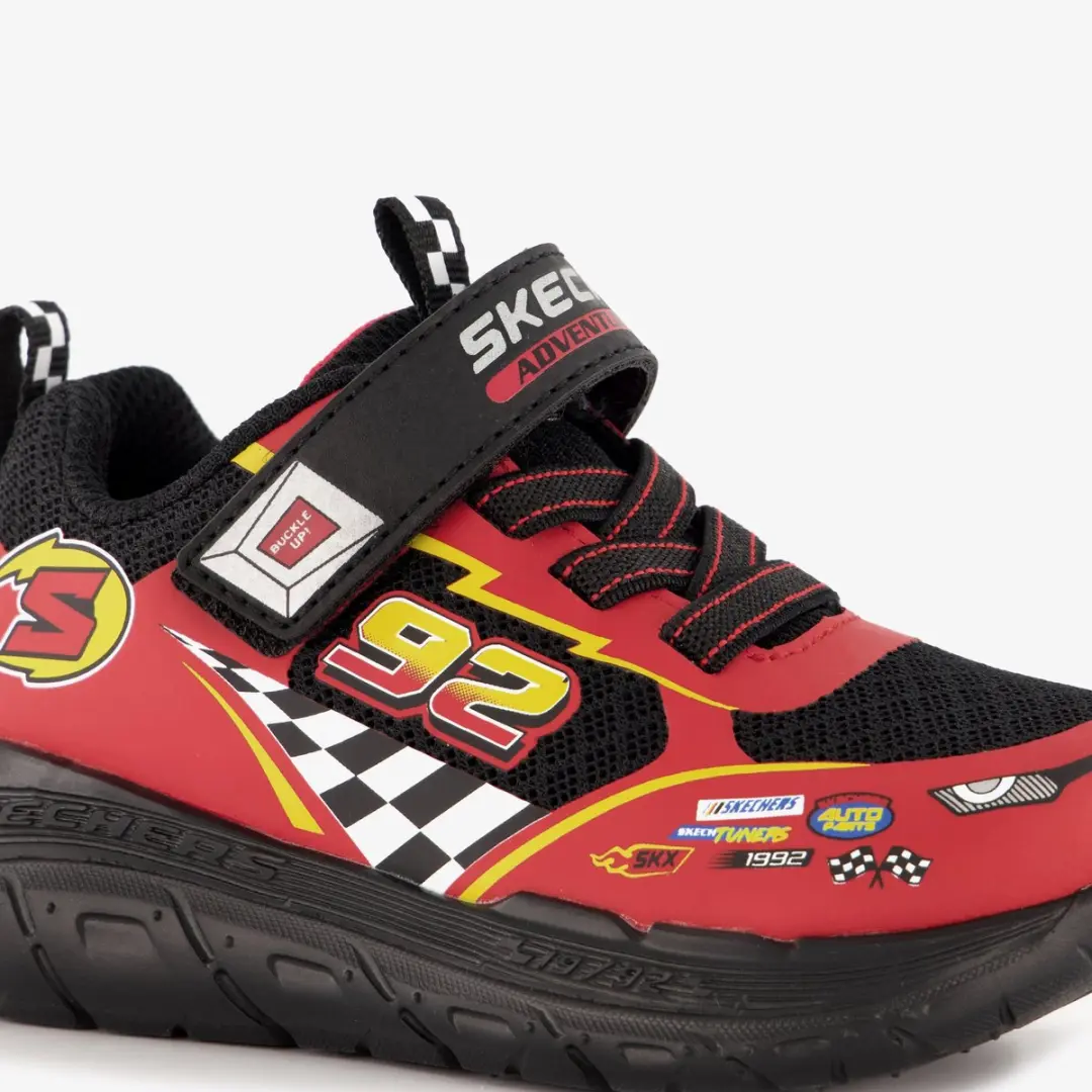 Skechers Skech Tracks Jongens Sneakers 21 - Zwart/Rood - afbeelding 6 van 6