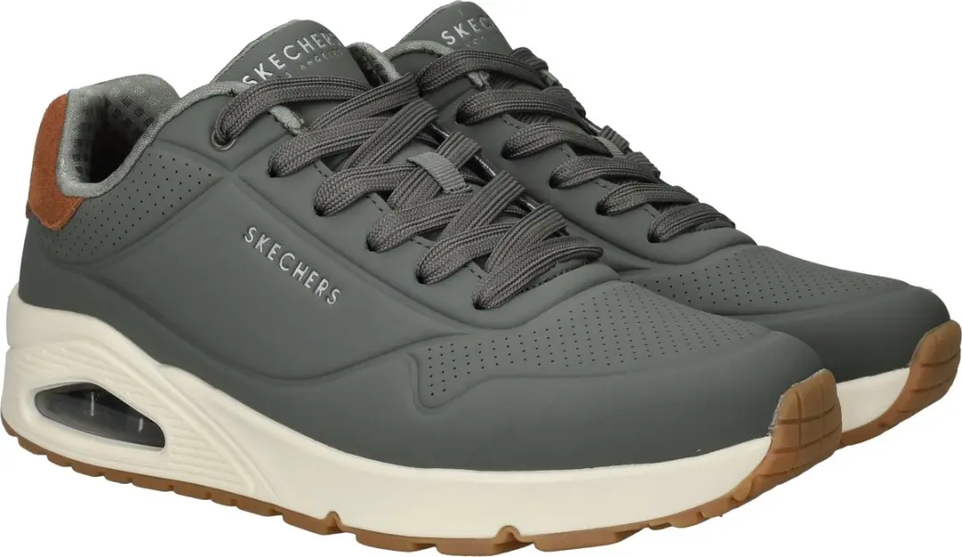 Skechers Uno Suited On Air Heren Sneakers - Olijfgroen - afbeelding 4 van 6