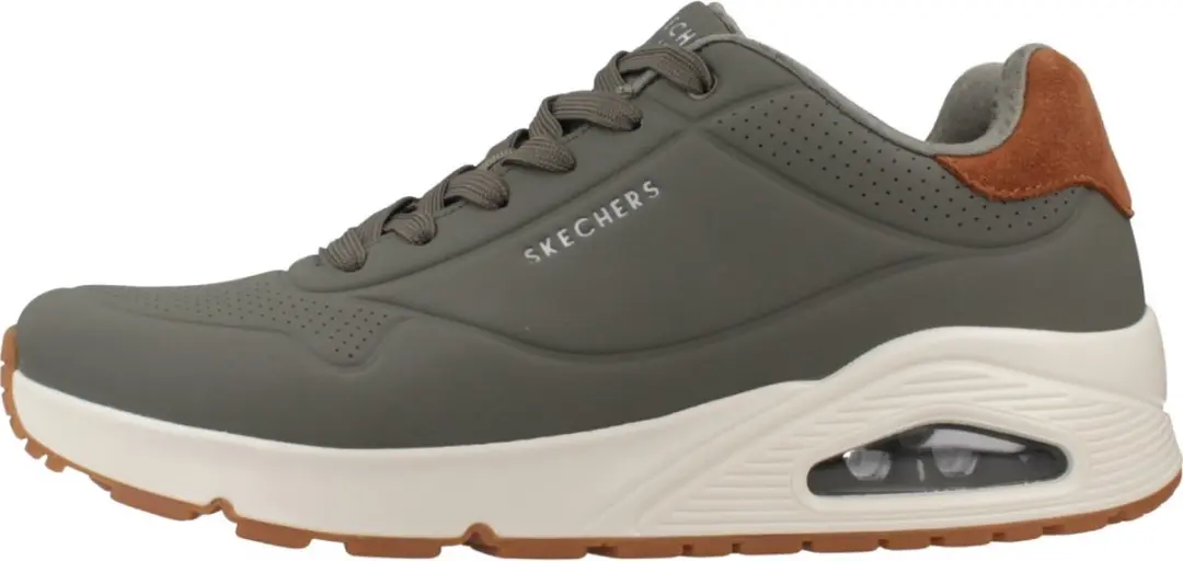 Skechers Uno Suited On Air Heren Sneakers - Olijfgroen - afbeelding 2 van 6