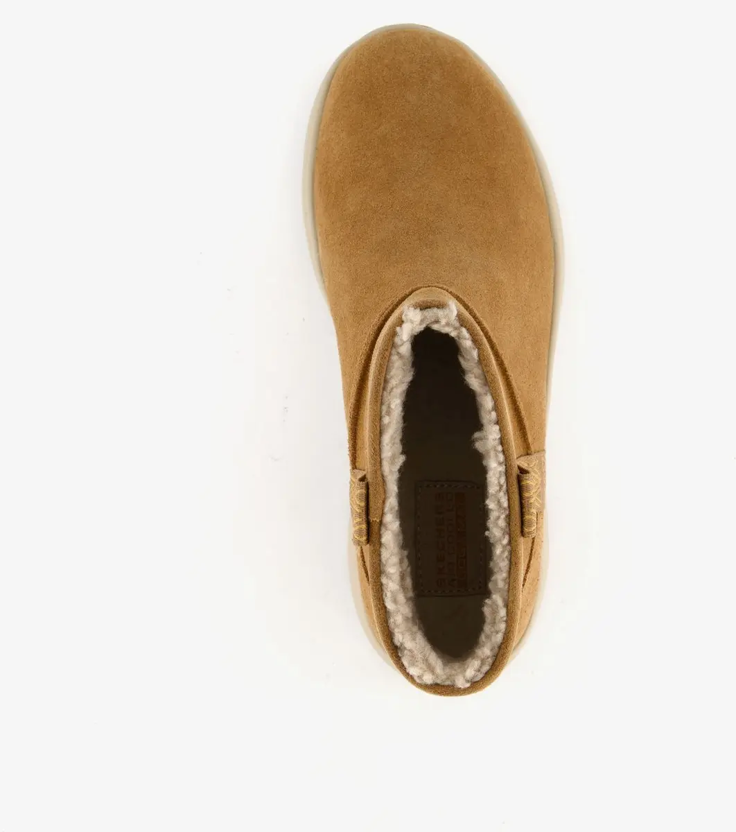 Skechers On The Go Encore suede dames laarsjes - Bruin - Echt leer - Uitneembare zool - Maat 40