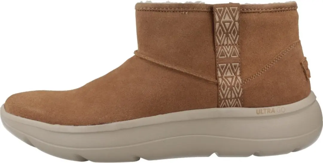 Skechers On The Go Encore suede dames laarsjes - Bruin - Echt leer - Uitneembare zool - Maat 40