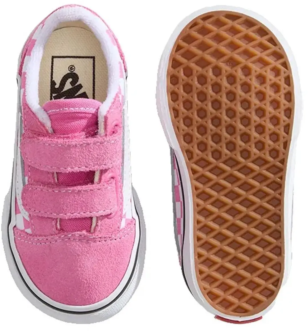 Vans Old Skool V Sneakers - 25 - Roze/Wit - afbeelding 4 van 6