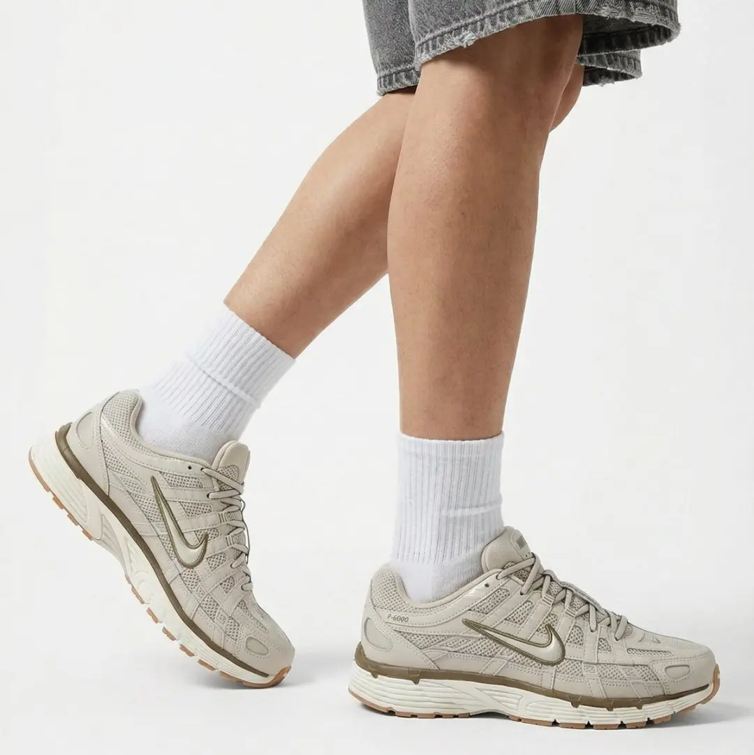 Nike P Sneakers Light Bone Medium Olive Gum - afbeelding 2 van 6