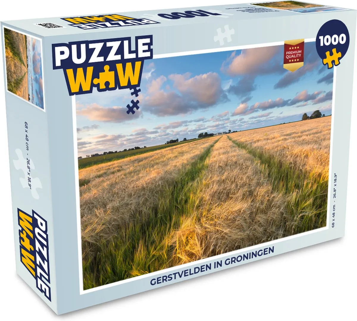 PuzzleWow Gerstvelden in Groningen Legpuzzel 1000 Stuks