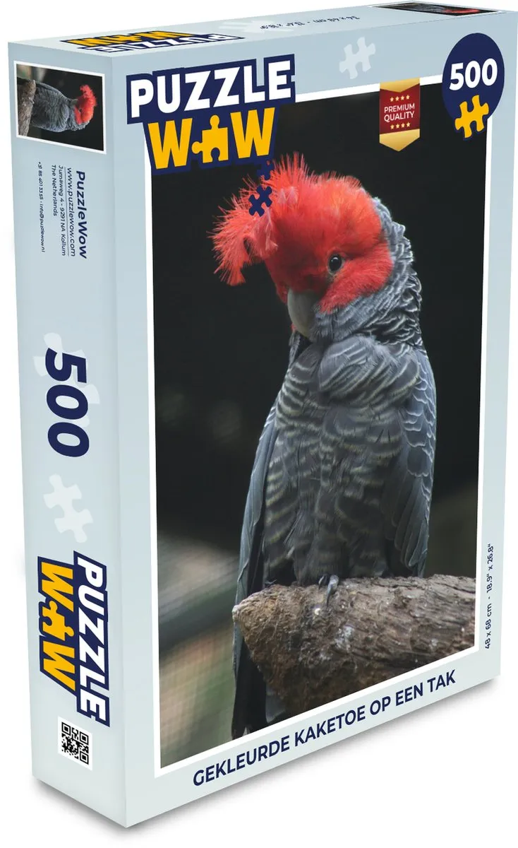 PuzzleWow Legpuzzel Kaketoe 500 Stuks - Multicolor