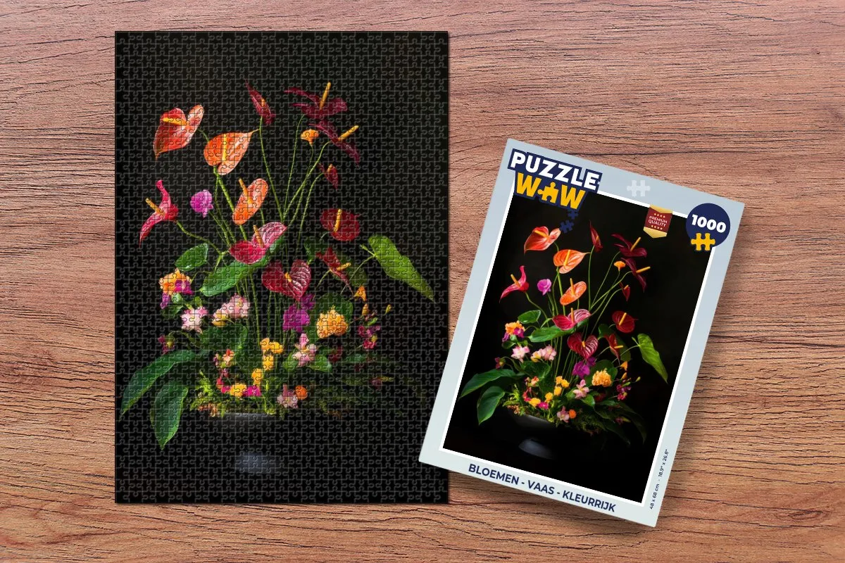PuzzleWow Bloemen Vaas Legpuzzel 1000 Stuks - Boeket