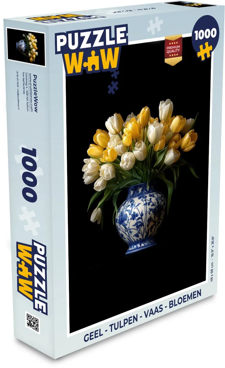 PuzzleWow Tulpen Geel Legpuzzel 1000 Stuks