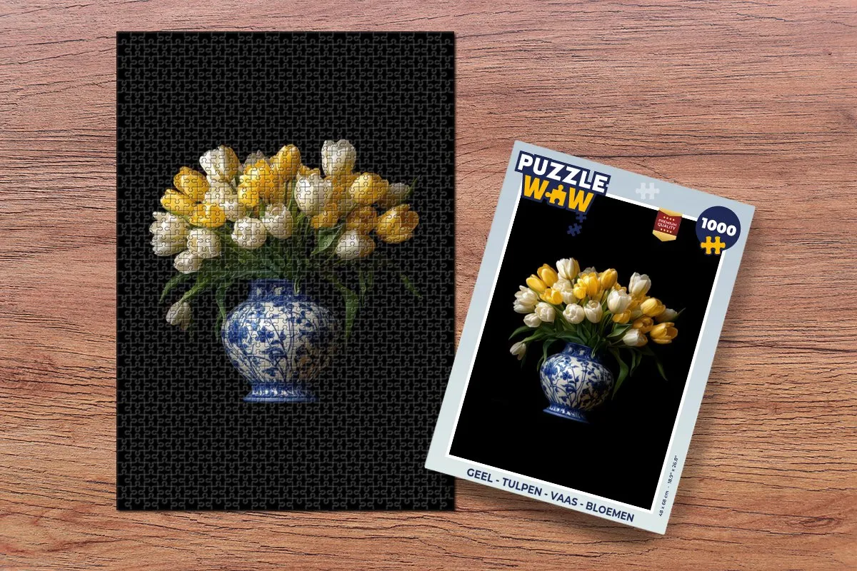 PuzzleWow Tulpen Geel Legpuzzel 1000 Stuks