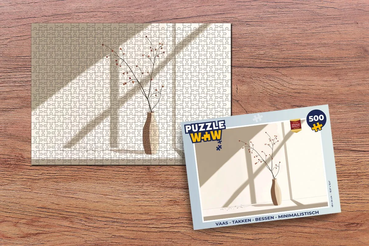 PuzzleWow Takken Vaas Legpuzzel 500 Stuks - Minimalistisch