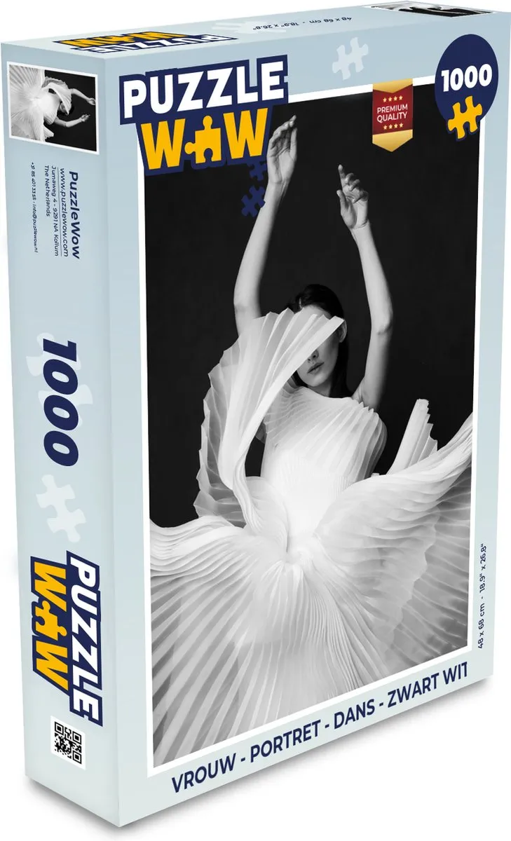 PuzzleWow Portret Dans Jurk Puzzel 1000 Stuks - Multicolor