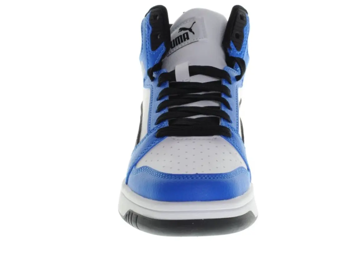 PUMA Rebound V6 Mid Jr Sneakers - 38 - Wit/Zwart/Blauw - afbeelding 4 van 6