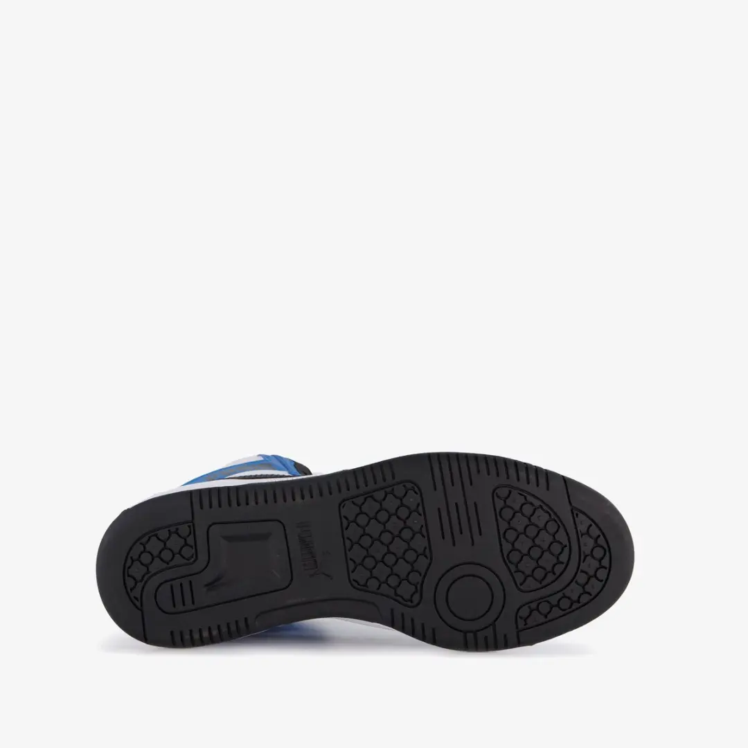 PUMA Rebound V6 Mid Jr Sneakers - 38 - Wit/Zwart/Blauw - afbeelding 6 van 6
